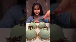 [ASMR] Mukbang Chinese dessert #18 |Mousse cake asmr.