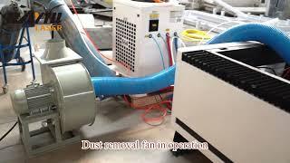 Raytu laser cutting machine partition dust removal system effect display #dustremoval