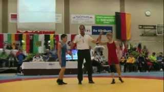 DM B-Jugend GR 2012 - 50 kg Finale 1+2  - Cedric Riedel gg. Daniel Betz