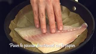 Cuire du poisson à la poêle avec le papier cuisson naturel Alfapac