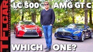 Beauty or Brawn? 2018 Mercedes-AMG GT C vs Lexus LC 500 Mashup Review