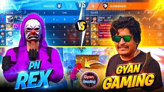 PN REX VS GYAN GAMING  CALLED ME HACKER  GARENA FREE FIRE !!!