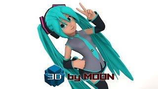 Hatsune Miku Trick (Fan Art) - Blender