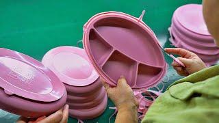 Silicone Baby Plate Mass Production Process.Silicone Factory in China