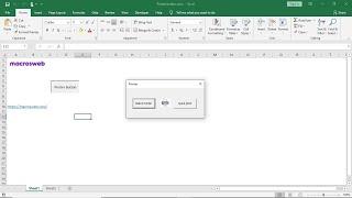 VBA Macros Excel - Printer button and export to pdf