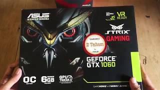 ASUS Strix Gaming Geforce GTX 1060 (Unboxing) +  Mining Performance