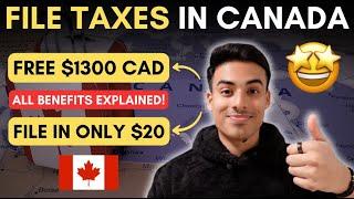  How To File TAXES in Canada in ONLY $20 and get all BENEFITS // Best TAX SERVICE For Students