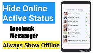 Learn to Hide Online  Active Status in Facebook & Messenger | Turn OFF & On