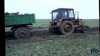 ПОДБОРКА!Русские трактора по бездорожью в грязи!SELECTION!Russian tractor offroad in the dirt!