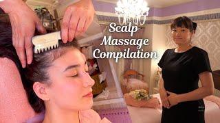 ASMR Greatest Scalp Massages Compilation (3hours of scalp massages)