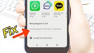 How to Fix Beta Program is Full for WhatsApp Messenger on Android