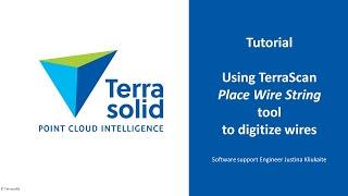 Using TerraScan "Place Wire String" tool to digitize wires
