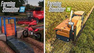 Farming Simulator 25 VS 22 | Rice Harvest comparison | FS 25 gameplay