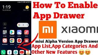 How To Enable App Drawer In Xiaomi Phones|miui Alpha Version 2022|App Drawer Kaise Rakhe|App List Mi