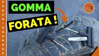 GOMMA FORATA! La riparo utilizzando il KIT RIPARA GOMME in pochi minuti!