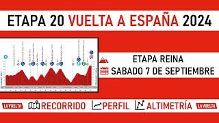 Etapa 20 VUELTA a ESPAÑA 2024: Recorrido, Perfil y Altimetría