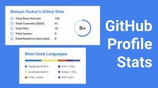 GitHub Readme Profile stats. Enhance Your GitHub Profile!