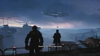 Jedi sees Lucrehulk Seperatist Massive Ship Cutscene Fallen Order 1080p HD