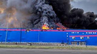 Massive fire at Ozon retailer warehouse in Russia