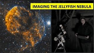 Taking an image of the Jellyfish Nebula - Deep Space Astrophotography from the garden