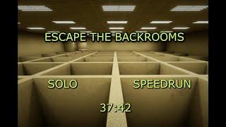 Escape the Backrooms Speedrun (37:42) Solo (No Commentary)