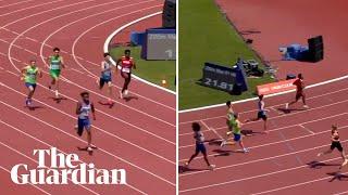 British sprinter slows before finish line and gets overtaken in 'disaster' race