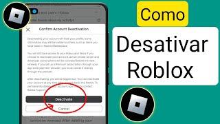 como desativar conta roblox |  nova conta roblox desativada