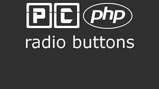 PHP beginners tutorial 47 - radio buttons