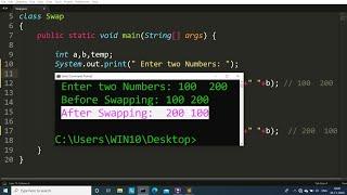 Java program to Swap Two Numbers | Learn Coding