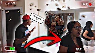 CANDYMAN SCARE PRANK ON WIFE!! (SHE PEED HERSELF)