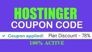 Hostinger Coupon Code 2024 | Best Hostinger  Promo Code Deal