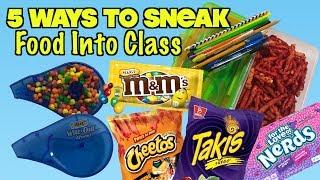 5 Smart Ways To Sneak Food and Candy Into Class: Part 28 - School Life Hacks | Nextraker