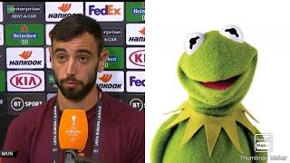 BRUNO FERNANDES SOUNDING LIKE KERMIT THE FROG