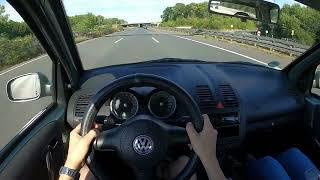 VW Lupo 1.0 50 HP - POV Top Speed Run on the Autobahn / Highway