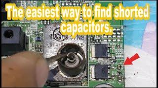 The easiest way to find shorted capacitors.