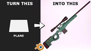 Make AWM Sniper In 10 Minutes - Tutorial Blender 3D