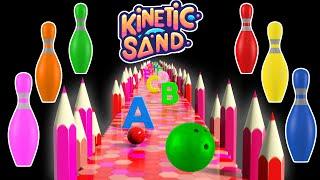 Alphabet Adventure: Bowling Ball Boogie & Kinetic Sand Safari! Learn Shapes, Numbers, ABC Song 