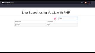 Creating a Live Search in Table using Vue.js and PHP Tutorial DEMO