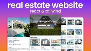 Build a Modern Real Estate Website with React and Tailwind Tutorial