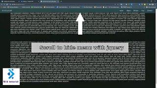 How to create a scroll to hide and show menubar with jquery in 10 minutes