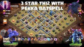 Pekka Bat spells destroy TH12 | TH12 pekka batspell attack strategy | 3 star TH12 | FP clan war coc