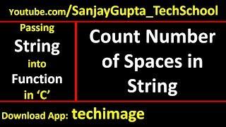 Count number of spaces available in string by passing string into function in c