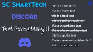 Discord Text Formatting! Make Your Messages Cooler In Discord! | SC SmartTech