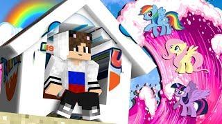 DŮM Z KINDER VAJÍČEK VS MY LITTLE PONY TSUNAMI V MINECRAFTU!!