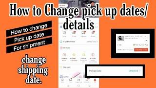 How to change pick up date/Shopee shipment/re-schedule pick up date.