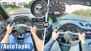 Mercedes GLE 43 AMG vs Porsche Cayenne S | ACCELERATION TOP SPEED & AUTOBAHN POV by AutoTopNL