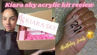 Kiara sky acrylic kit review| 21st Birthday nails ￼