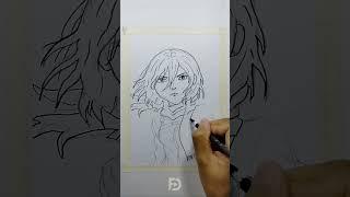 How to draw Mikasa Ackerman with a pencil #mikasa #mikasaackerman #drawing #art #drawinganime