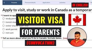 How To Apply For "Visitor Visa For Parents"? | IRCC Portal - Canada 2024 |