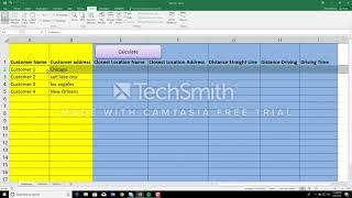 Calculate Closest Distance From a list of addresses